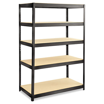 Safco® Boltless Steel-particleboard Shelving, Five-shelf, 48w X 24d X 72h, Black freeshipping - TVN Wholesale